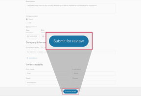 The Add opportunity form is filled out. The Submit for review button is highlighted